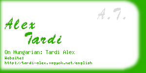 alex tardi business card